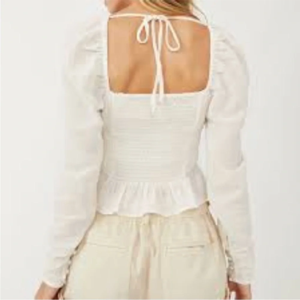 NEW Free People Chloe Smocked Cotton Top
